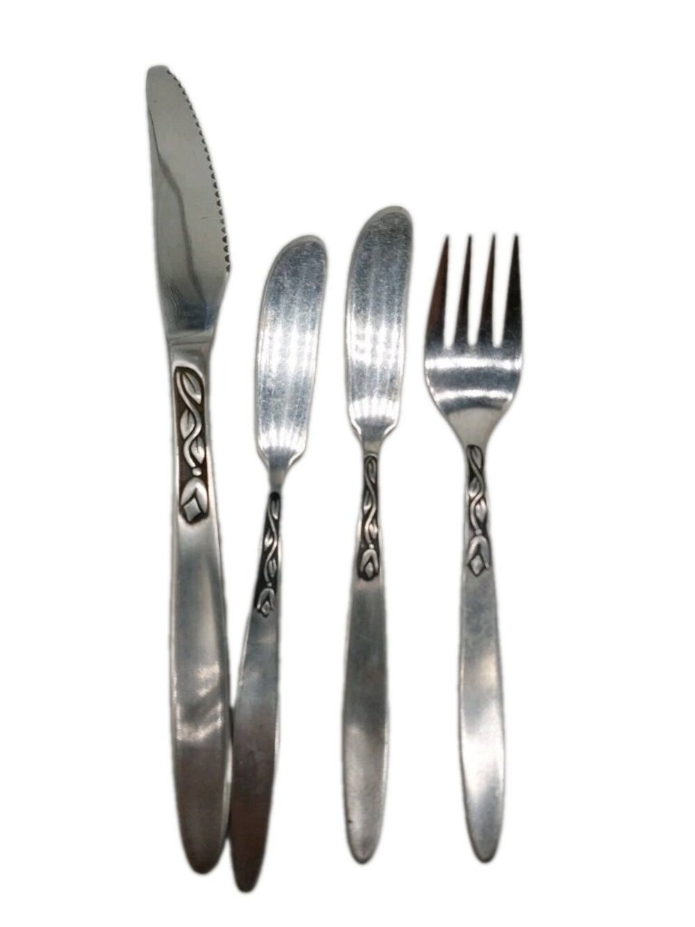 Amefa Tulip Time Stainless Knife Fork And 2 Butter Knives Holland